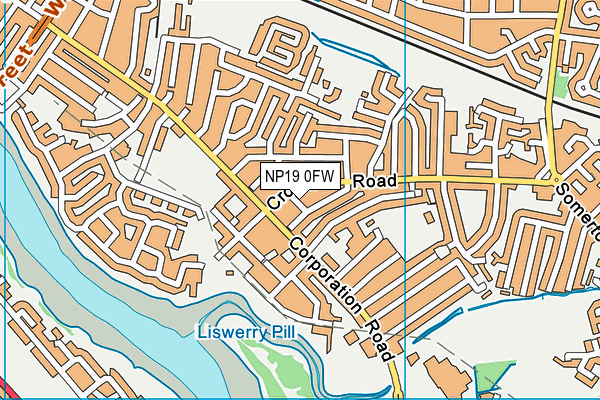 NP19 0FW map - OS VectorMap District (Ordnance Survey)