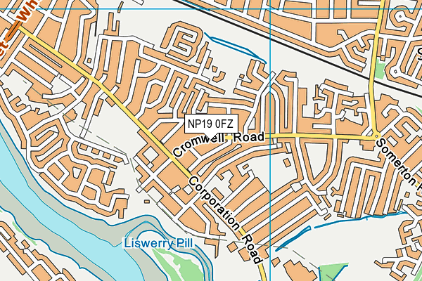 NP19 0FZ map - OS VectorMap District (Ordnance Survey)