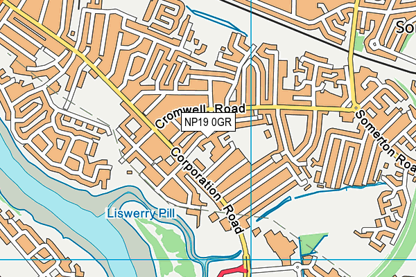 NP19 0GR map - OS VectorMap District (Ordnance Survey)