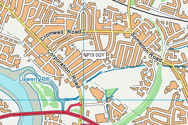 NP19 0GY map - OS VectorMap District (Ordnance Survey)