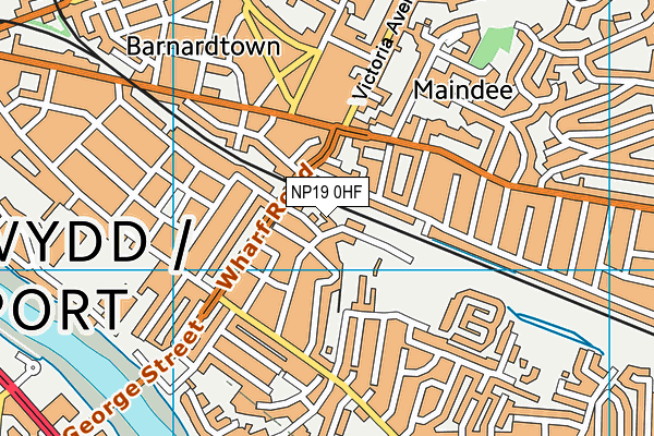 NP19 0HF map - OS VectorMap District (Ordnance Survey)