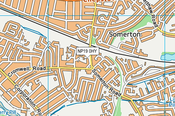 NP19 0HY map - OS VectorMap District (Ordnance Survey)