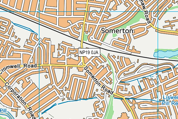 NP19 0JA map - OS VectorMap District (Ordnance Survey)
