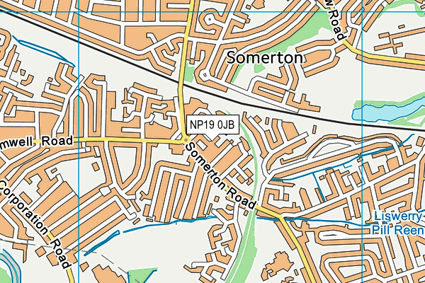 NP19 0JB map - OS VectorMap District (Ordnance Survey)