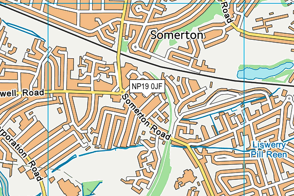 NP19 0JF map - OS VectorMap District (Ordnance Survey)