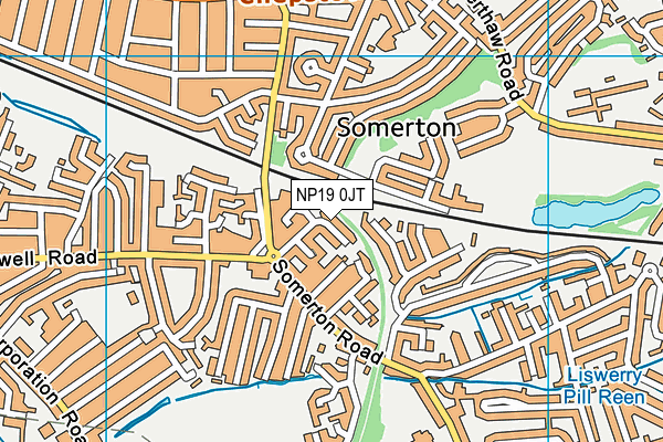 NP19 0JT map - OS VectorMap District (Ordnance Survey)