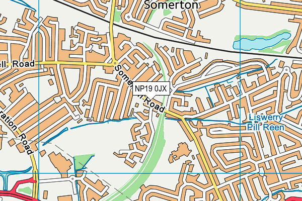 NP19 0JX map - OS VectorMap District (Ordnance Survey)
