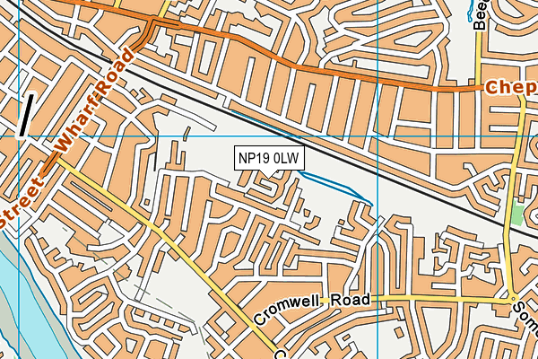 NP19 0LW map - OS VectorMap District (Ordnance Survey)
