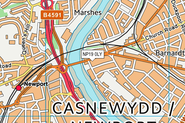 NP19 0LY map - OS VectorMap District (Ordnance Survey)