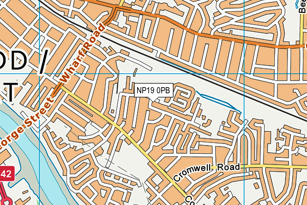 NP19 0PB map - OS VectorMap District (Ordnance Survey)