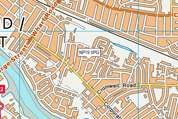 NP19 0PG map - OS VectorMap District (Ordnance Survey)