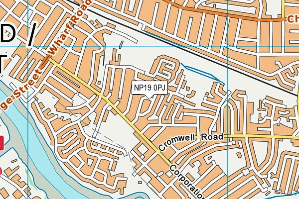 NP19 0PJ map - OS VectorMap District (Ordnance Survey)