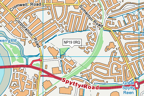 NP19 0RQ map - OS VectorMap District (Ordnance Survey)