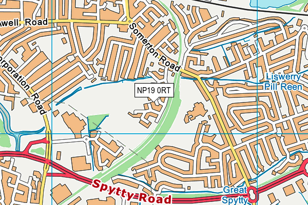 NP19 0RT map - OS VectorMap District (Ordnance Survey)