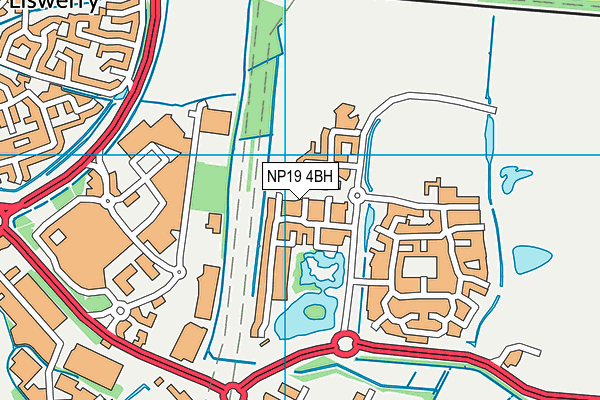 NP19 4BH map - OS VectorMap District (Ordnance Survey)