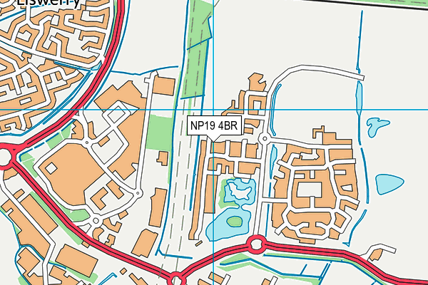 NP19 4BR map - OS VectorMap District (Ordnance Survey)