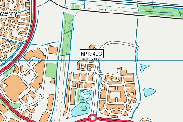 NP19 4DG map - OS VectorMap District (Ordnance Survey)