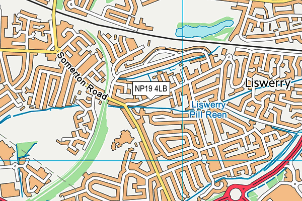 NP19 4LB map - OS VectorMap District (Ordnance Survey)