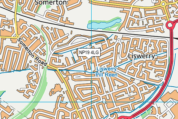 NP19 4LG map - OS VectorMap District (Ordnance Survey)