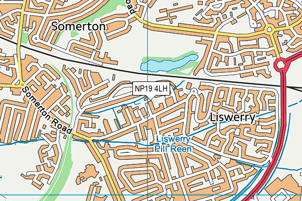 NP19 4LH map - OS VectorMap District (Ordnance Survey)