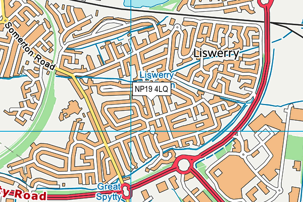 NP19 4LQ map - OS VectorMap District (Ordnance Survey)