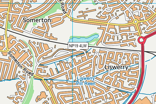 NP19 4LW map - OS VectorMap District (Ordnance Survey)