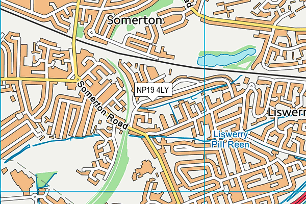 NP19 4LY map - OS VectorMap District (Ordnance Survey)
