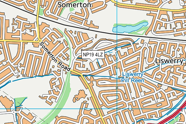 NP19 4LZ map - OS VectorMap District (Ordnance Survey)