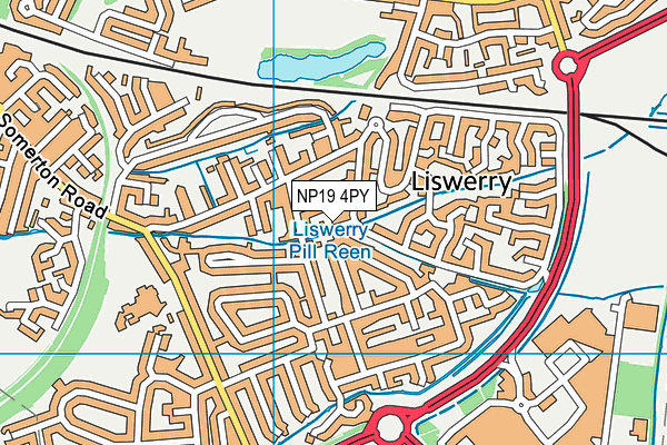 NP19 4PY map - OS VectorMap District (Ordnance Survey)