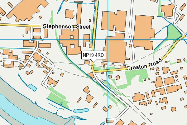 NP19 4RD map - OS VectorMap District (Ordnance Survey)