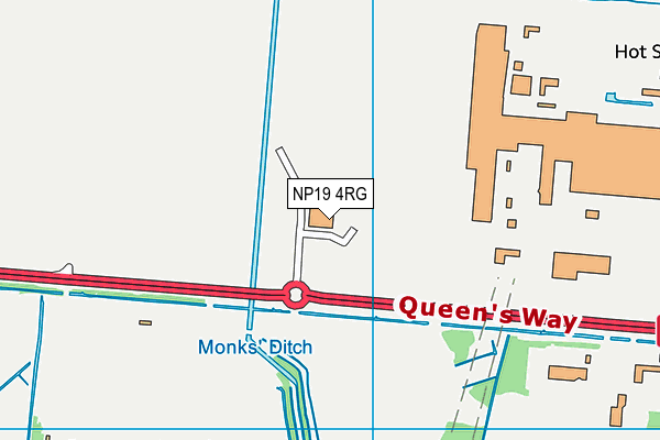 NP19 4RG map - OS VectorMap District (Ordnance Survey)