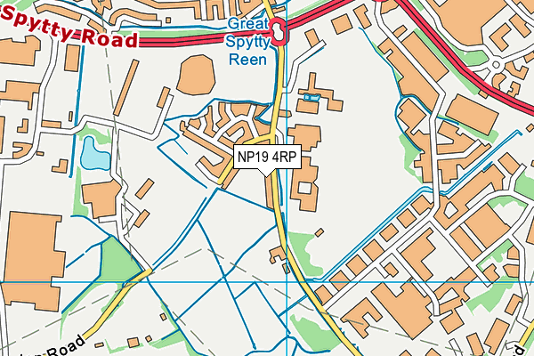 Lliswerry High School map (NP19 4RP) - OS VectorMap District (Ordnance Survey)