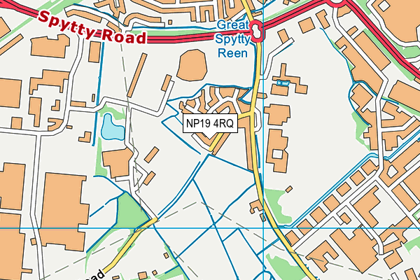 NP19 4RQ map - OS VectorMap District (Ordnance Survey)