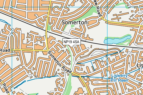 NP19 4SA map - OS VectorMap District (Ordnance Survey)