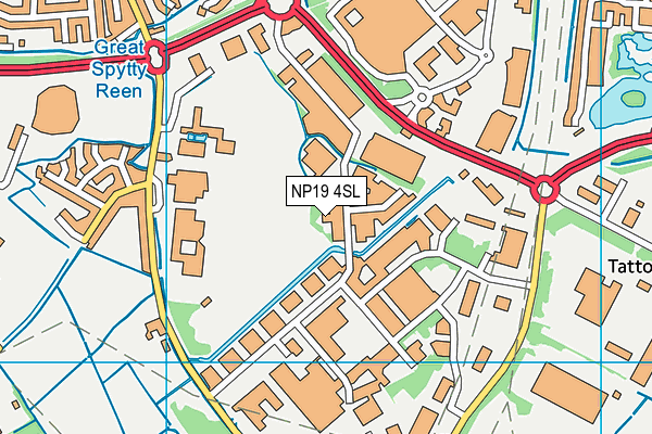 NP19 4SL map - OS VectorMap District (Ordnance Survey)
