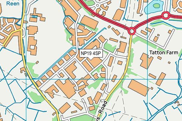NP19 4SP map - OS VectorMap District (Ordnance Survey)