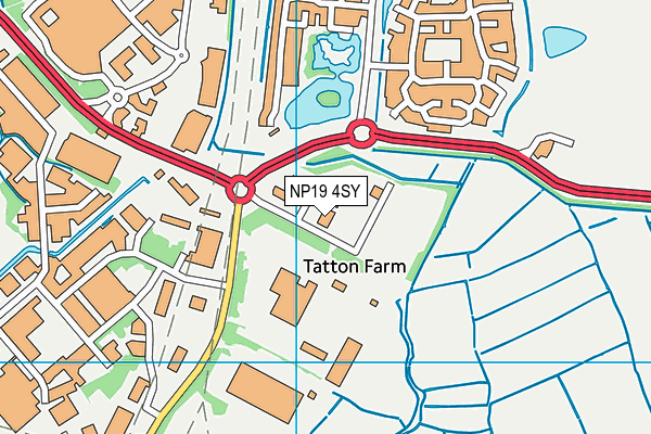 NP19 4SY map - OS VectorMap District (Ordnance Survey)