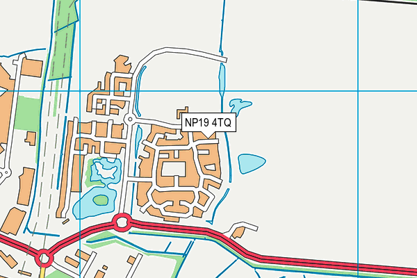 NP19 4TQ map - OS VectorMap District (Ordnance Survey)