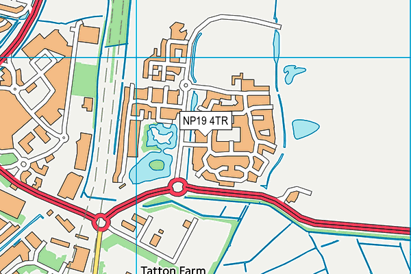 NP19 4TR map - OS VectorMap District (Ordnance Survey)