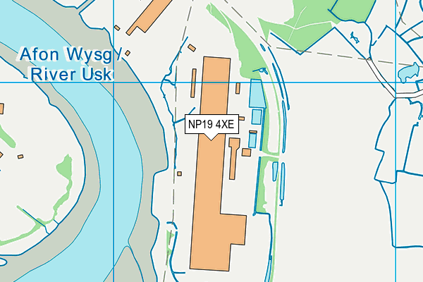 NP19 4XE map - OS VectorMap District (Ordnance Survey)