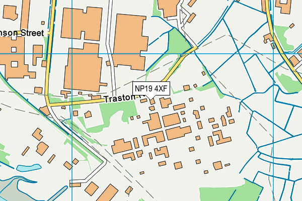NP19 4XF map - OS VectorMap District (Ordnance Survey)