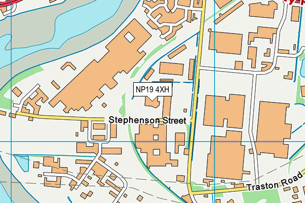 NP19 4XH map - OS VectorMap District (Ordnance Survey)