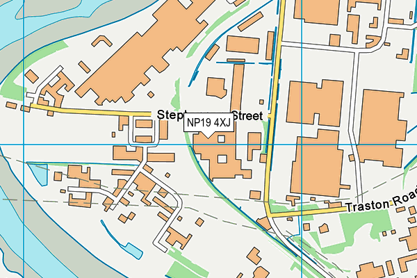 NP19 4XJ map - OS VectorMap District (Ordnance Survey)