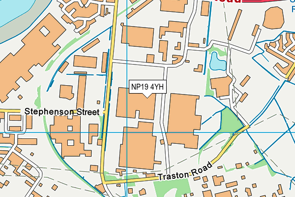NP19 4YH map - OS VectorMap District (Ordnance Survey)