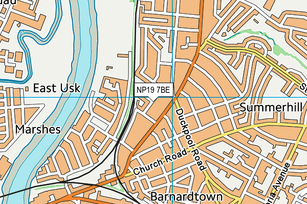 NP19 7BE map - OS VectorMap District (Ordnance Survey)