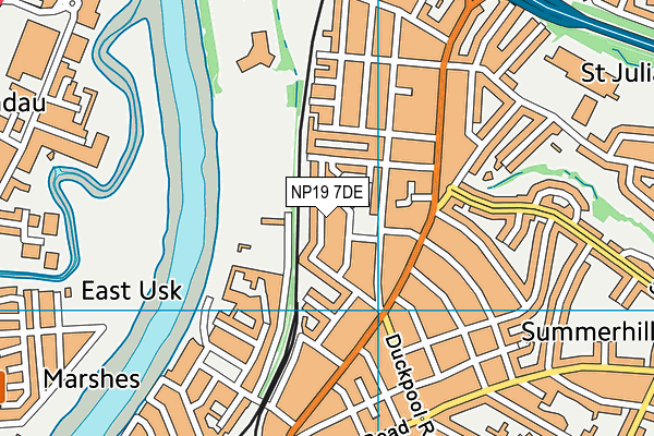 NP19 7DE map - OS VectorMap District (Ordnance Survey)