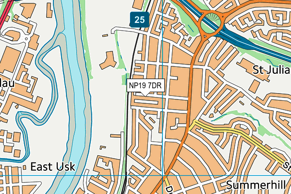 NP19 7DR map - OS VectorMap District (Ordnance Survey)
