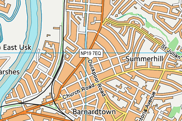 NP19 7EQ map - OS VectorMap District (Ordnance Survey)