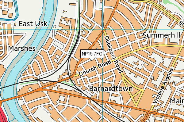 NP19 7FG map - OS VectorMap District (Ordnance Survey)