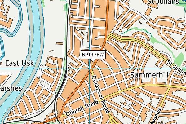 NP19 7FW map - OS VectorMap District (Ordnance Survey)